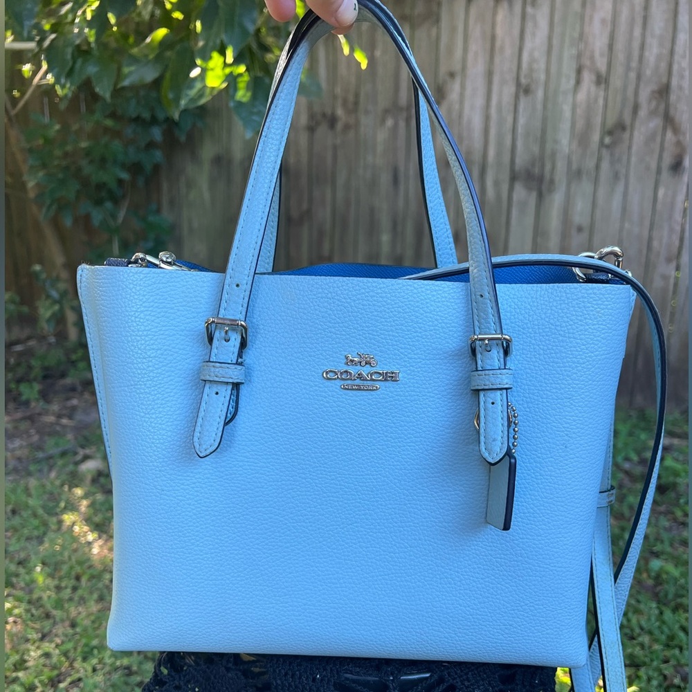 Coach Light Blue Mollie Tote